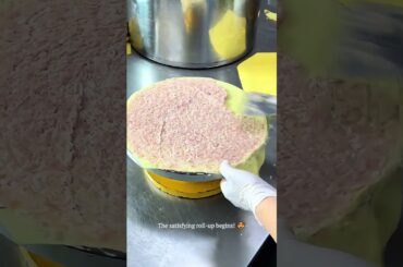 Rolling the Perfect Egg Meatloaf!#satisfying #cooking