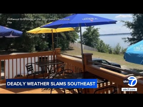 Woman killed by patio umbrella at lakeside restaurant Woman killed by patio umbrella at lakeside restaurant