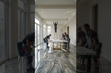 🔥 Metallic Epoxy Dining Room Transformation | Concrete to Luxury ✨Epoxy Flip