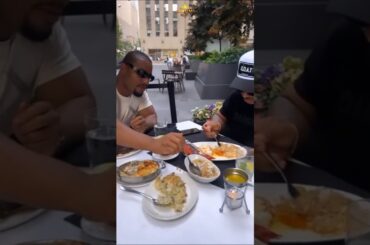 Ik Ogbonna & Bestie Alexx Ekubo Adorable Moment Eating Good Food Abroad #shorts #2027