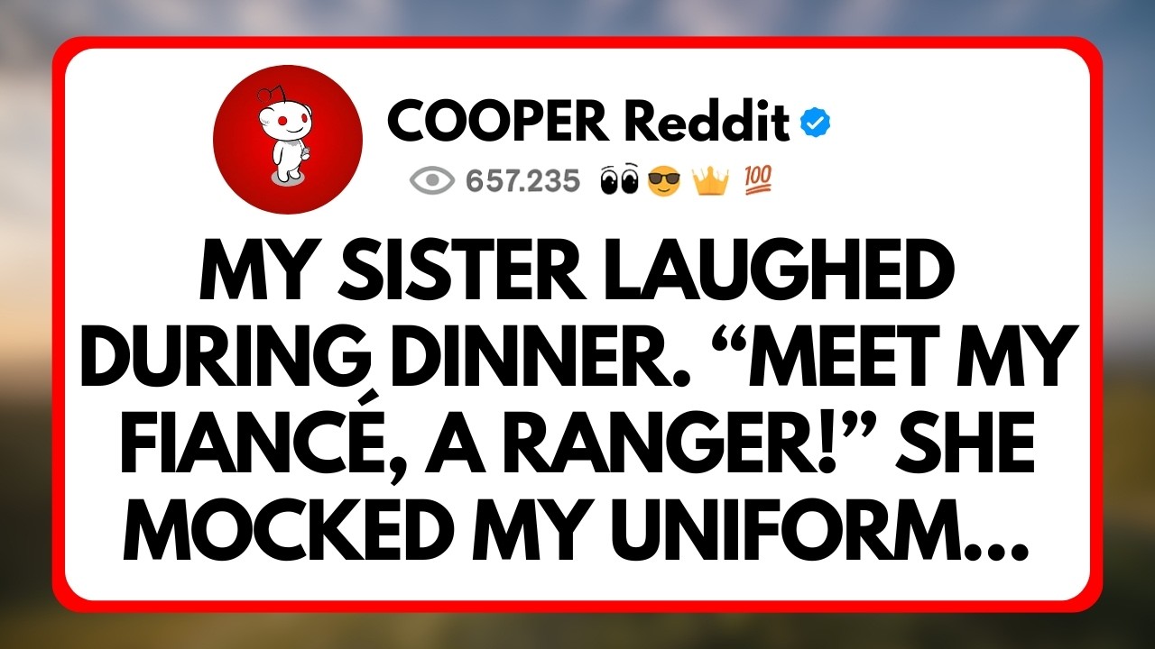 My Sister Laughed During Dinner. “Meet my Fiancé, a Ranger!” She Mocked my Uniform… My Sister Laughed During Dinner. “Meet my Fiancé, a Ranger!” She Mocked my Uniform...