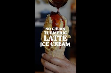 No Churn Turmeric Latte Ice Cream