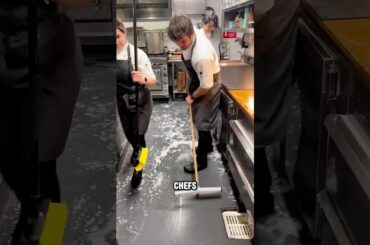 Why Fine Dining Kitchens Clean Like This Every Night #shortvideo #trivia #short
