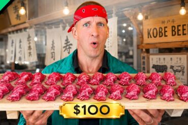 $100 Japanese Street Food Challenge in Kyoto!!