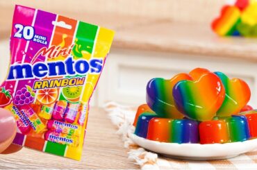 Amazing Rainbow Jelly | Satisfying Miniature Fruit Heart Jelly | Colorful Jelly Dessert