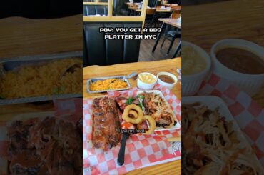 pov bbq in nyc #nyc #bbq #barbeque #foodie #nycfood #food #citylife #cityisland #thebronx #nyeats