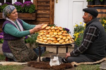 Fresh Bread Cooked Over Fire – Ancient Village Technique 🍞🔥