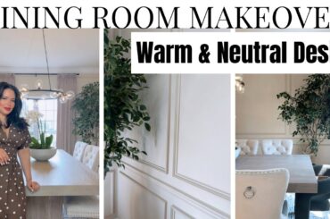 DINING ROOM MAKEOVER | WALL MOLDING INSTALLATION step by step | NEW CUSTOM DRAPES + DECOR
