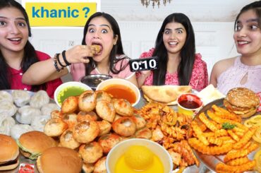 Guess the Jumble Words Food Eating Challenge | Golgappa, Momos, Korean Pasta🔥, Burger, Jalebi, Taco