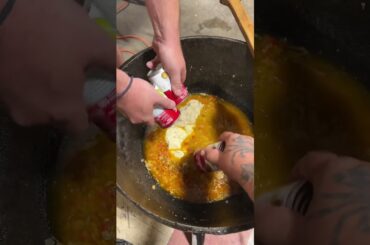 Cooking a seafood feast #fishing #cooking #outdoors