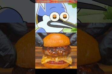 Sizzlin' Skips Secret Sweet Rings Luau Burger Lunch!🍔 #shorts #pineapple #burger #regularshow