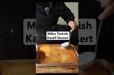 Milky Turkish Kataif Dessert with pistachios