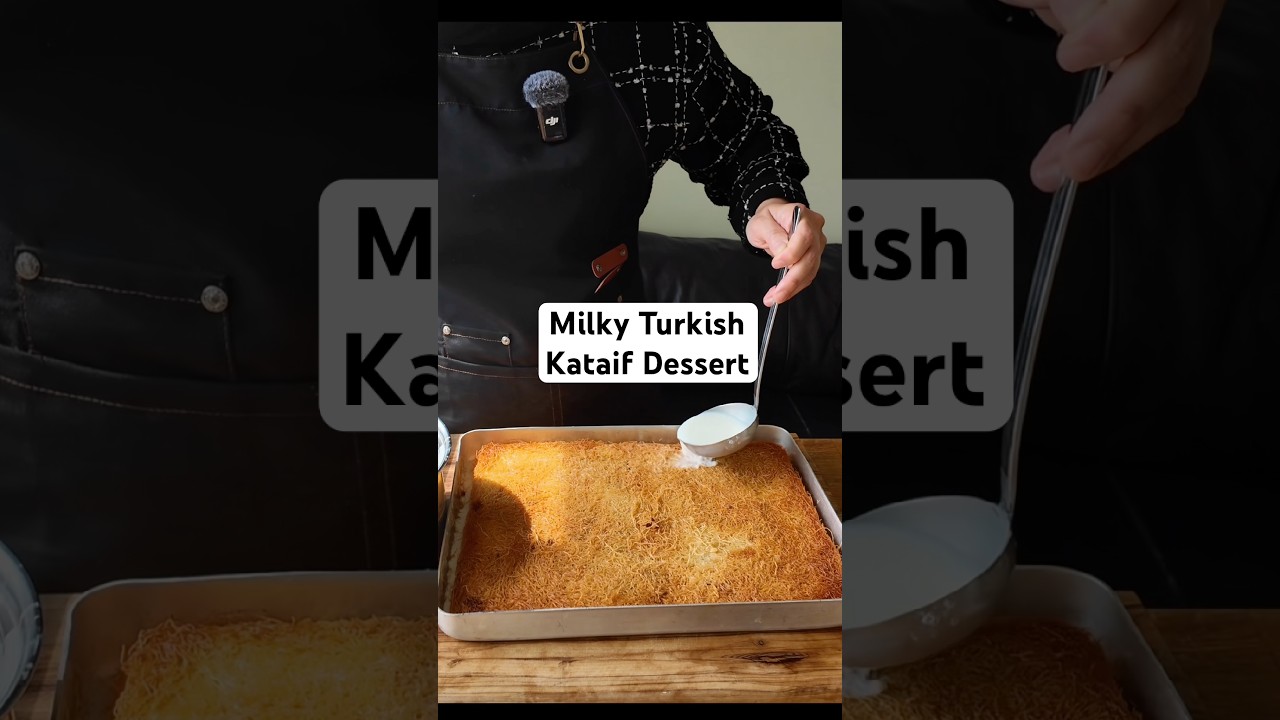 Milky Turkish Kataif Dessert with pistachios Milky Turkish Kataif Dessert with pistachios