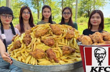 Amazing cooking chicken KFC and french fries recipe