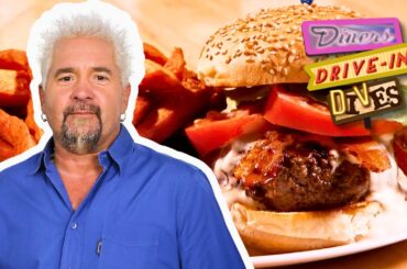 Iconic Harvard Burger Joint STACKS Patties Sky-High! 🍔🔥 | Diners, Drive-Ins and Dives | Food Network