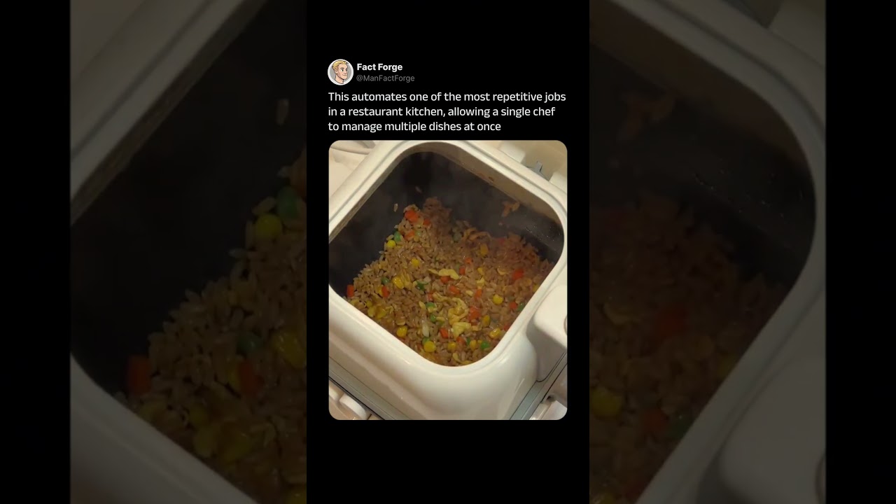 This machine cooks and tosses food by itself ๐ #shorts This machine cooks and tosses food by itself ๐ #shorts