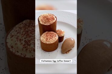 Fine Dining Vietnamese Egg Coffee Dessert #shorts