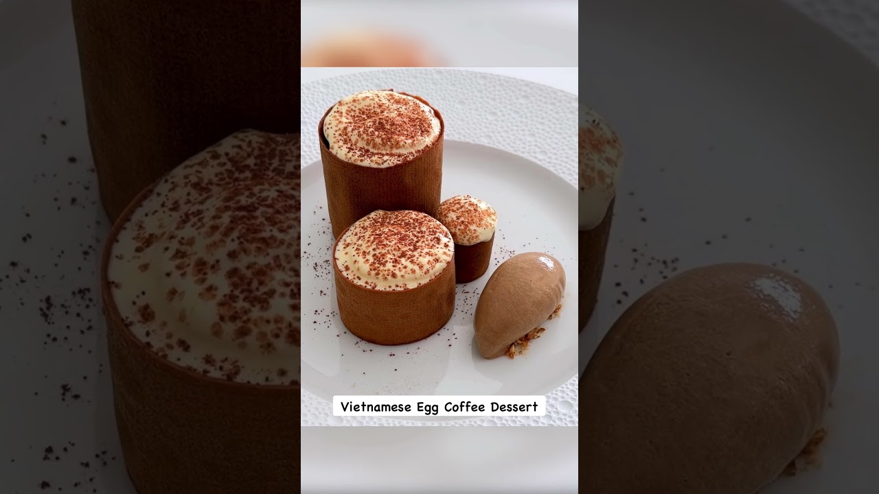 Fine Dining Vietnamese Egg Coffee Dessert #shorts Fine Dining Vietnamese Egg Coffee Dessert #shorts