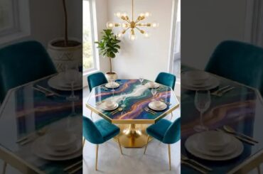 This Octagon Epoxy Dining Table Looks Like Art