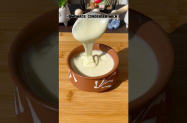 Homemade condensed milk recipe #shorts #recipe #condensedmilk #trending #viral #shortsfeed #cooking