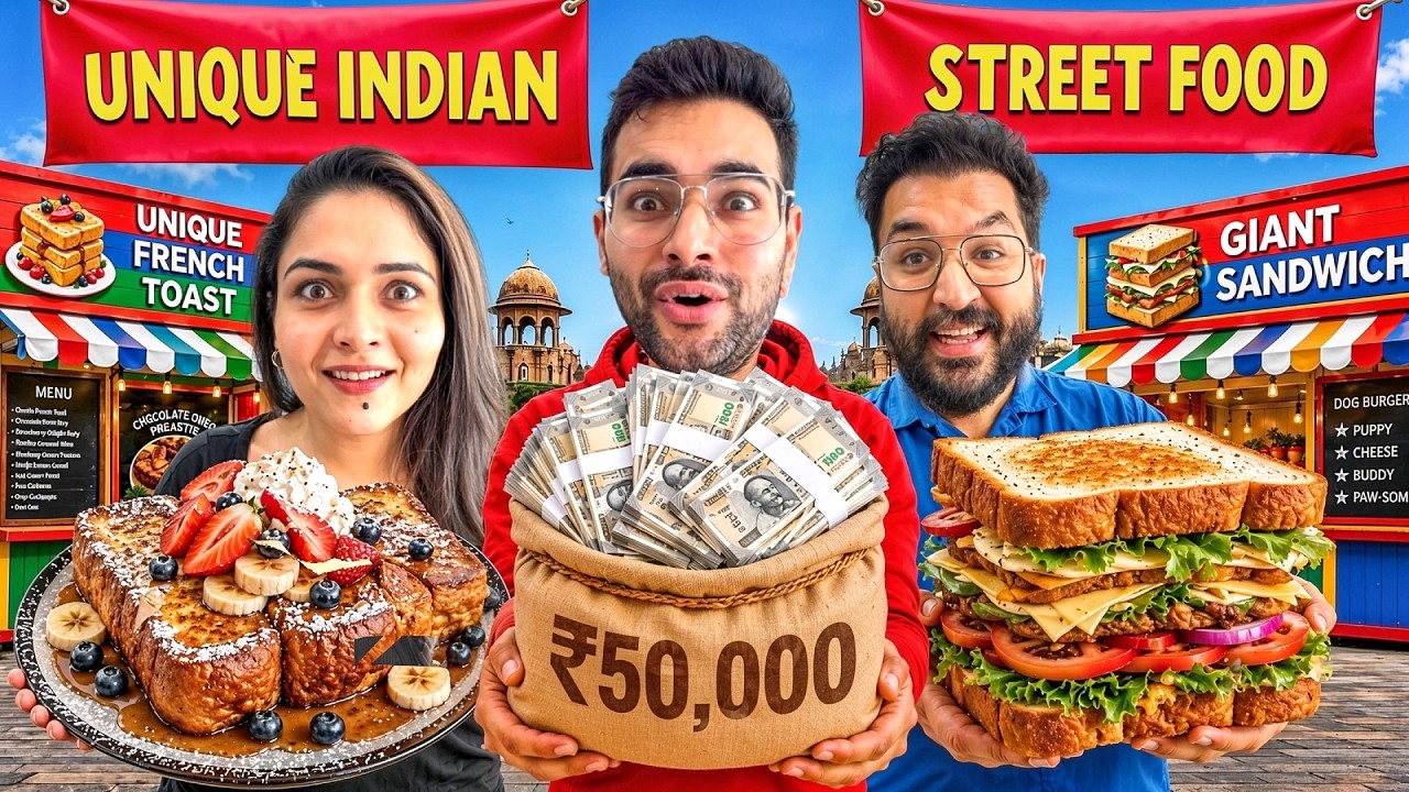Finding Unique Street Food To Win Rs 50,000 🤩 Finding Unique Street Food To Win Rs 50,000 🤩