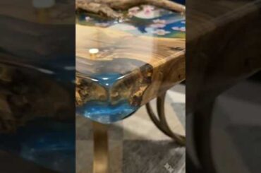 Turning a Giant Tree Branch into a Stunning Resin Table! 🪵✨ #ResinArt #Woodworking    #Shorts