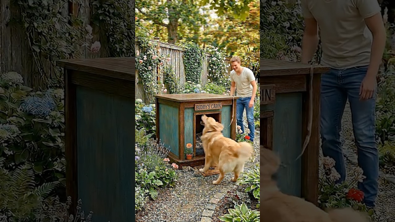 Old Dining Table to Epic Dog House! #DIY #4k Old Dining Table to Epic Dog House! #DIY #4k