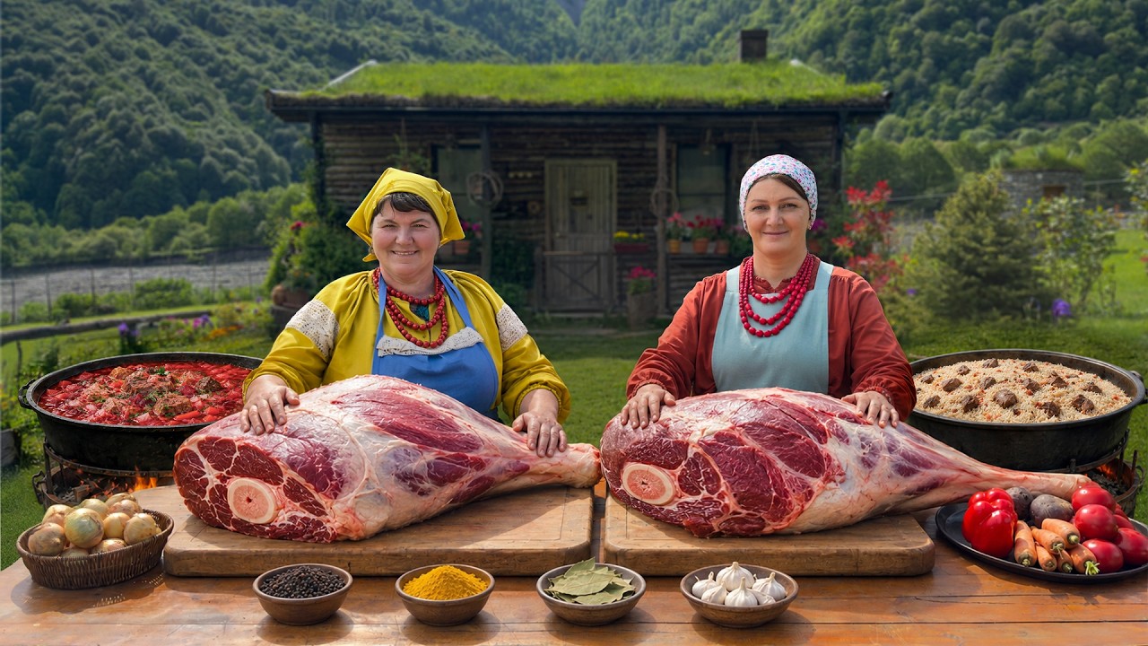 Having The Biggest Village FEAST from a GIANT BULL! Having The Biggest Village FEAST from a GIANT BULL!