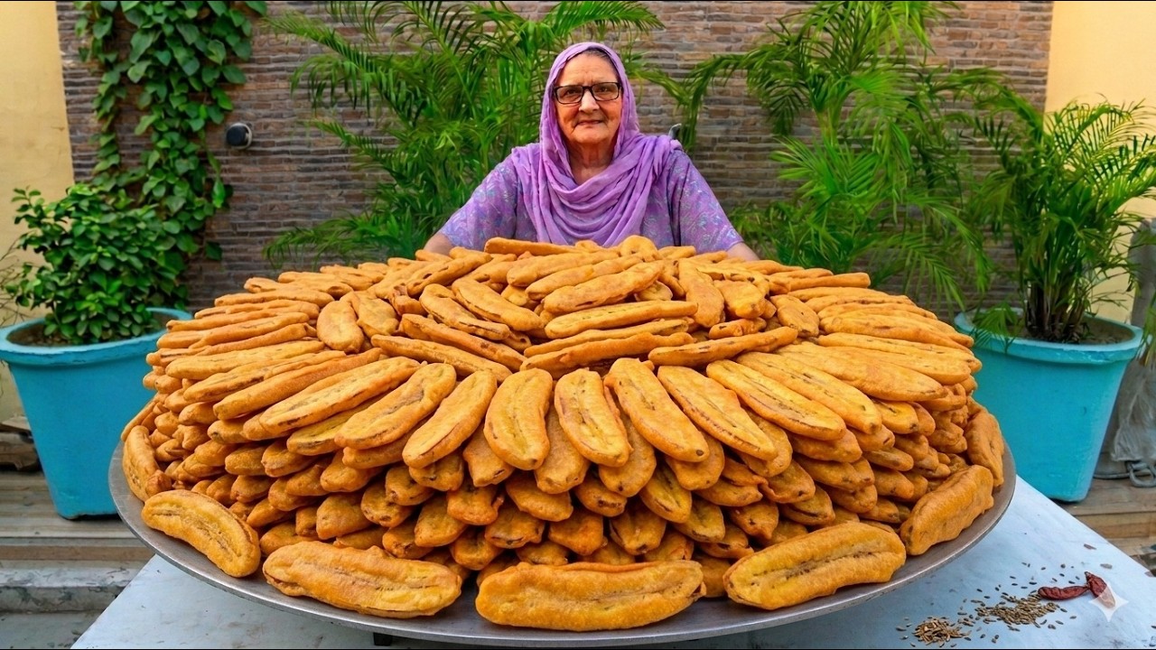 RAW BANANA BHAJJI By GRANNY | Pakore | Banana Recipe | Village Food RAW BANANA BHAJJI By GRANNY | Pakore | Banana Recipe | Village Food