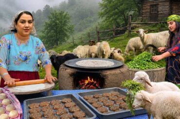 From Garden to Table : Traditional Kofta Kebab , Saj Bread & Cozy Village Life🍖🔥