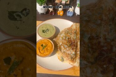 Instant rice dosa recipe #shorts  #ricedosa #breakfastrecipe #trending #viral #shortsfeed #cooking