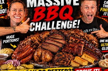 HUGE TEAM CHALLENGE!! BBQ MENU WITH MAX VS FOOD AND MOM VS FOOD ! MOLLY SCHUYLER EATS
