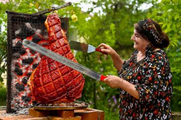 Grandma Cooked a Whole Beef Leg Shawarma - They Said It Was Impossible!