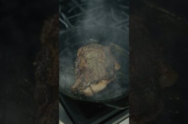 My first time making a steak #fyp #cooking