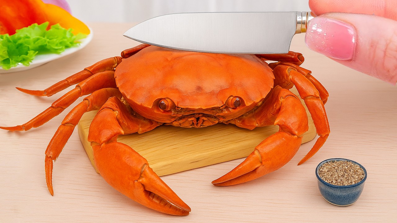 Small Food Cooking π¦ Yummy Miniature Crab with Thai Seafood Sauce Tutorial | Petite Cooking Small Food Cooking π¦ Yummy Miniature Crab with Thai Seafood Sauce Tutorial | Petite Cooking