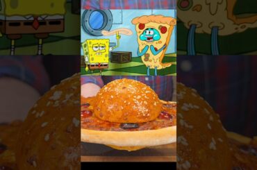 Fired From Frying But Still Flippin' Pizza Patties!🍕🍔 #shorts #pizza #patty #spongebob