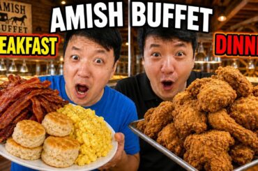 BREAKFAST vs. DINNER at America's LARGEST All You Can Eat Amish Buffet!