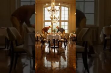 Elegant Fine Dining Interior Makeover 🍽️✨#expoxyfloor #renovation #interiordesign