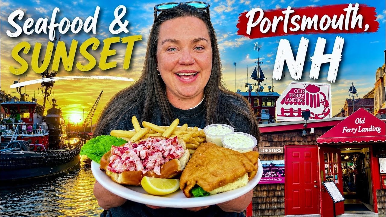 Trying Fresh New England Seafood | Waterfront Dining In Portsmouth At Famous Old Ferry Landing Trying Fresh New England Seafood | Waterfront Dining In Portsmouth At Famous Old Ferry Landing
