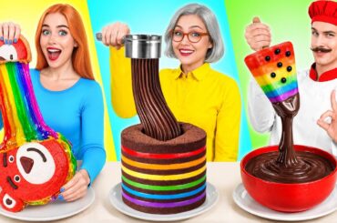 Rainbow Food Cooking Challenge | Amazing Kitchen Recipes by Multi DO Challenge