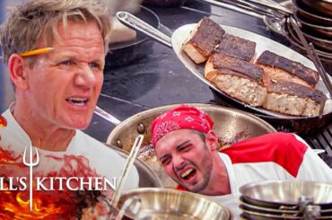 Chef Ramsay Loses His Mind Over a Tray of Overcooked Salmon | Hell's Kitchen