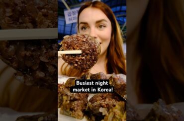 Everything I ate at the busiest night market in Korea! #KoreanFood #Ramen #Eating #Foodie#StreetFood