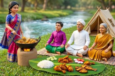 Miniature Doll Family Chicken Biryani Cooking ASMR | Village Picnic Tiny Kitchen Story