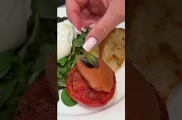 🎥 Tomato Sorbet with Burrata & Croutons — Fine Dining at Home 🍅🧊 Ingr... #music #bouillon #michelin
