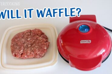 Cooking a Hamburger in a WAFFLE MAKER?! Dash Mini Waffle Maker