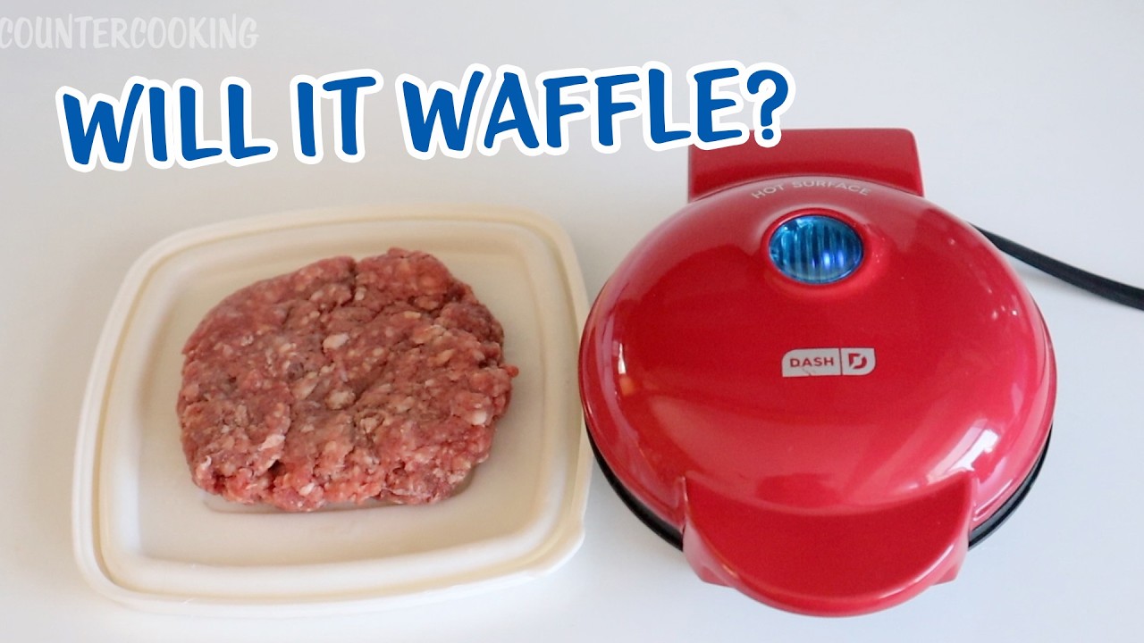Cooking a Hamburger in a WAFFLE MAKER?! Dash Mini Waffle Maker Cooking a Hamburger in a WAFFLE MAKER?! Dash Mini Waffle Maker