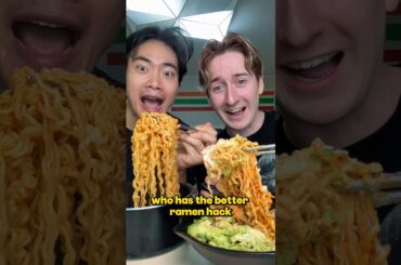Ramen Hack Battle!!🤤🤤 #food #ramen #buldak #hack