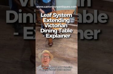 Extending a Victorian dining table with a leaf system and wind out mechanism - explainer vidto ftpm