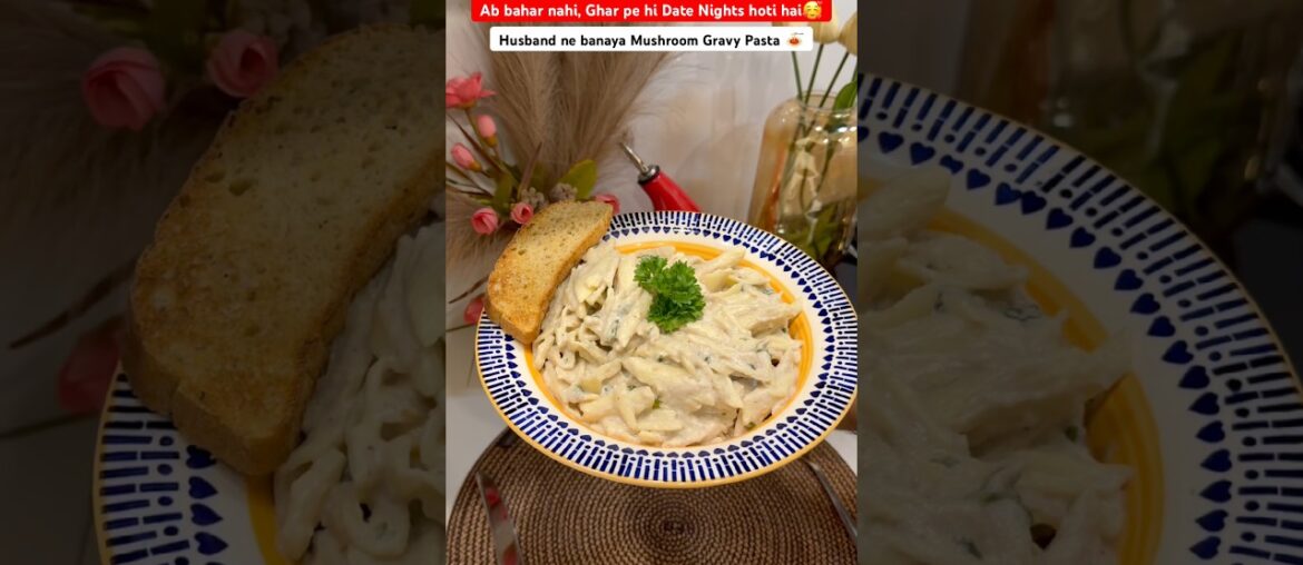 Movie Night And Mushroom Gravy Pasta🔥#cooking #familydrama #pasta #foodvlog #shorts #couple