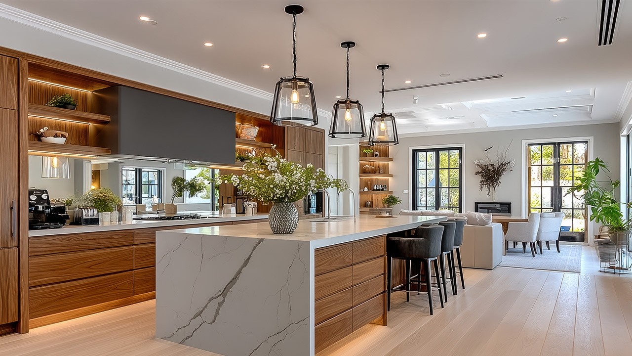Designing One Unified Space: Modern Luxury Kitchen, Dining and Living Room Layout Without Partitions Designing One Unified Space: Modern Luxury Kitchen, Dining and Living Room Layout Without Partitions